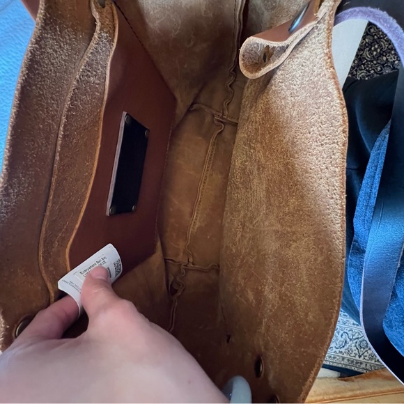 Portland Leather Brown and black tote bag - Picture 8 of 8